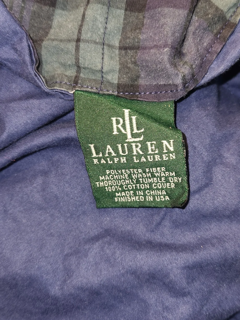 Vintage Polo Ralph Lauren Flannel Down Comforter
